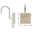 Ensemble de 12 anneaux de rideau de douche 100% antirouille pour tringle à rideau de douche (beige)