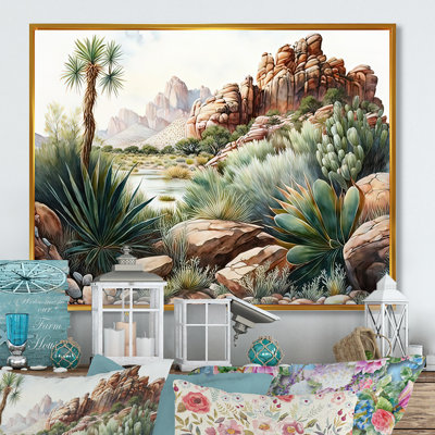 Arizona Desert Cactus II - Western Wall Art