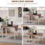 Table de salle à manger pliante en bois massif LifeSky : table gain de place en 3 tailles pour petits espaces – 43 % d’espace en plus pour 2 à 6 personnes – table de cuisine ovale extensible pour appartements et bureaux à domicile