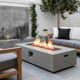 Belle Concrete Rectangle Fire Pit Table