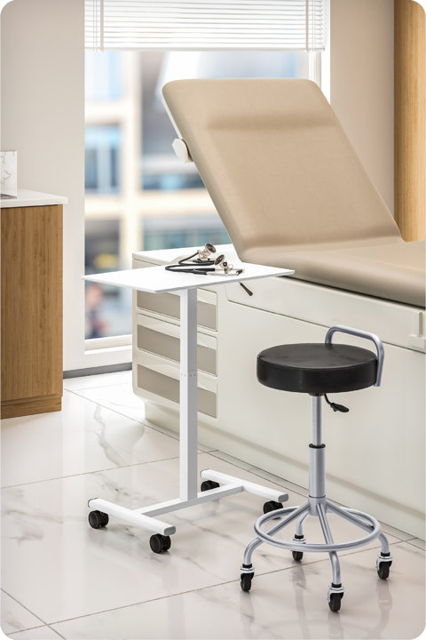 Pneumatic Mobile Desk Cart