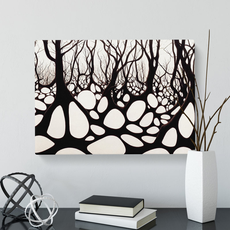 Spellbinding Forest Abstract - Wrapped Canvas Print, 35cm H x 50cm W x 3cm D