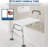 Tub Transfer Bench and Shower Chair with Non Slip Aluminum Body, Shower Chair with Backrest & Padded Armrest, Adjustable Seat Height, Holds Up to 300 Lbs, Bath and Shower Safety, Transfer Bench