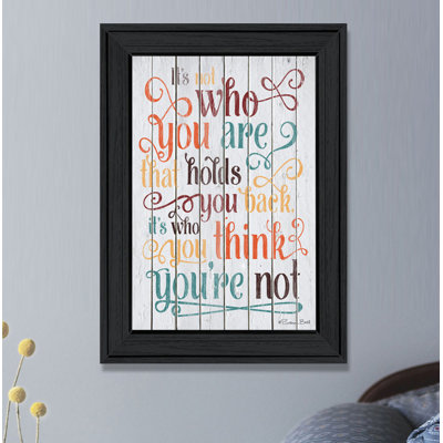«Who You Think You Are», art mural encadré pour salon, décoration murale par Susan Ball