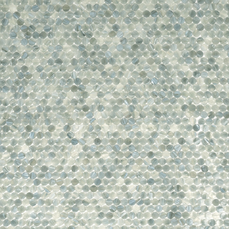 12" x 12" Glass Penny Round Mosaic Wall & Floor Tile