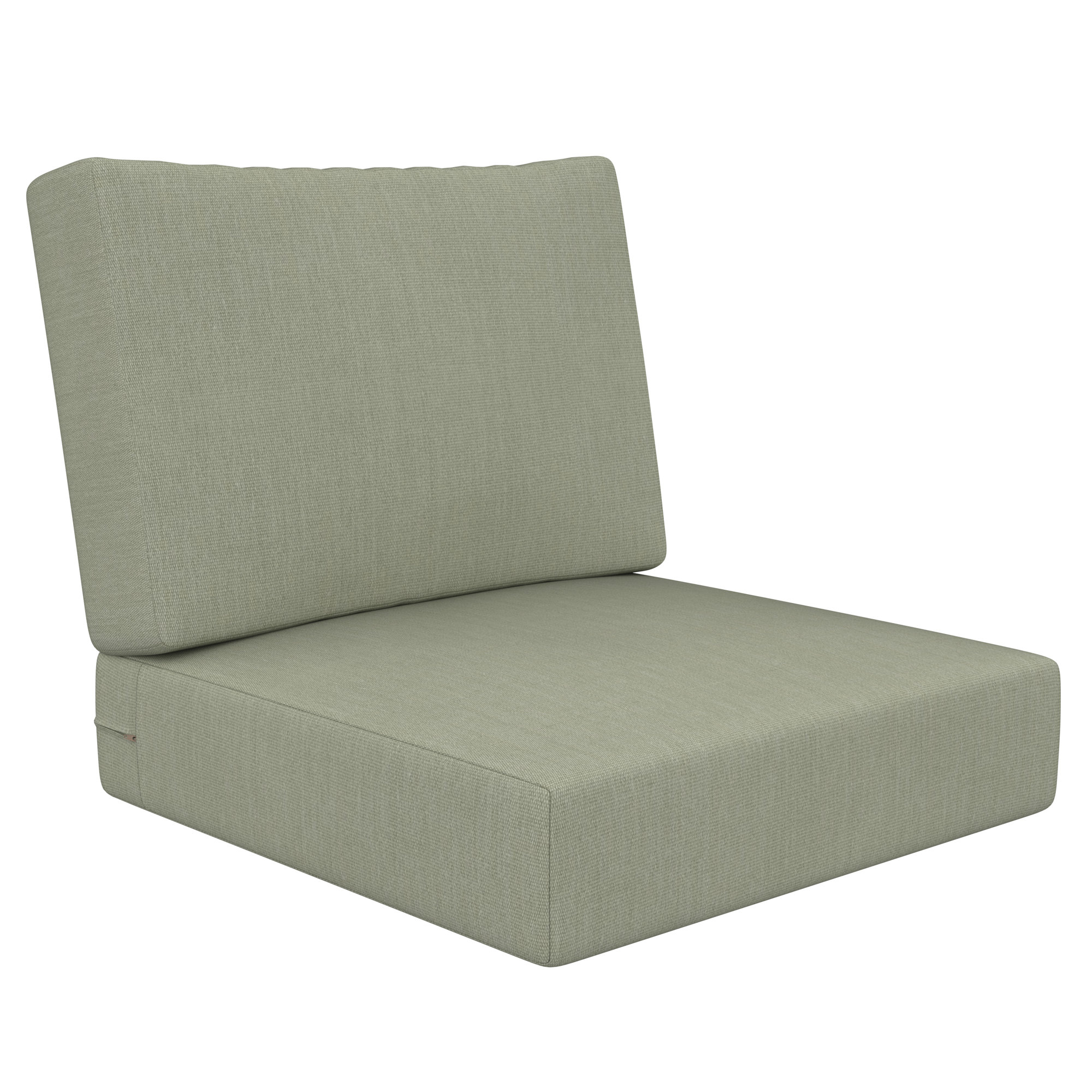 Lani Outdoor Sunbrella Seat/Back Cushion, Sunbrella Canvas Seasalt
