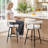 Kiylan Swivel Upholstered 26.7" Sherpa Counter Stool with Curved Wing Back and Metal Frame-983346168