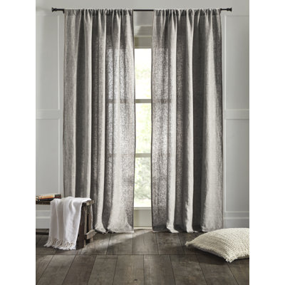 Brian Semi-Sheer Linen Curtain Panel