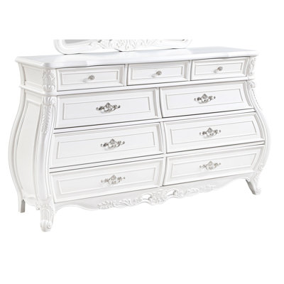 Commode 9 tiroirs de style moderne en bois
