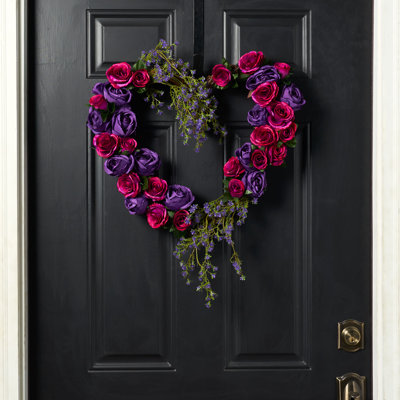 Handcrafted Faux Rose 20'' Wreath