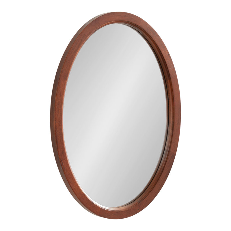 Brianna Wood Flat Mirror, Walnut, 24" x 18"