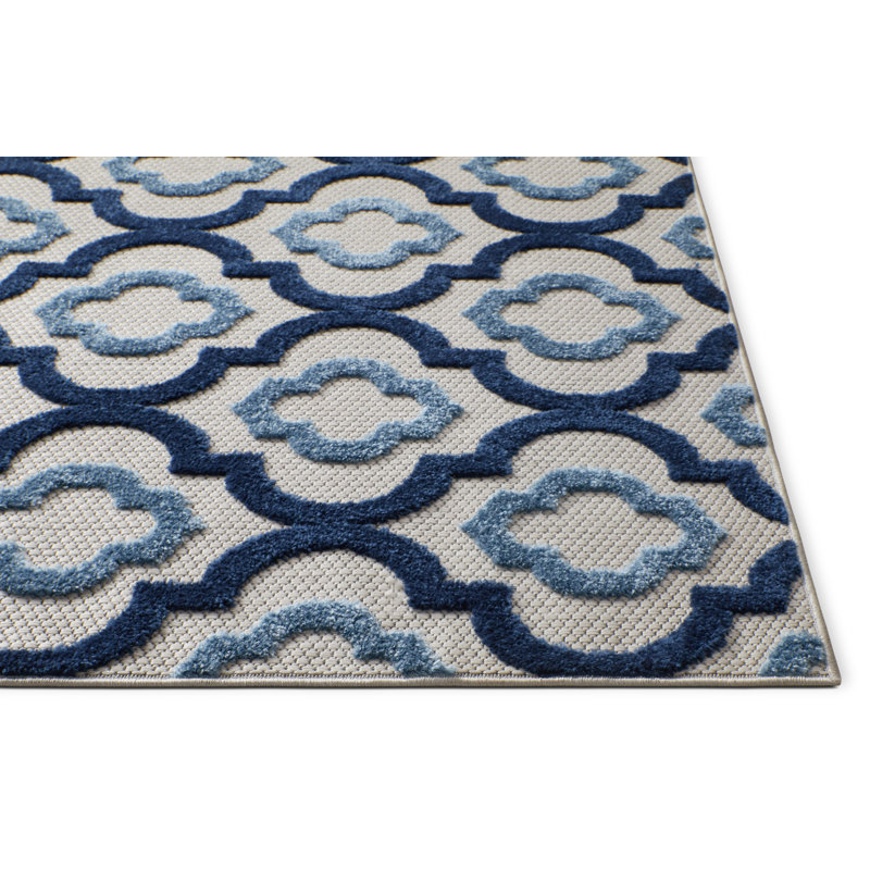 Geometric Indoor / Outdoor Area Rug, Runner 69 x 221cm