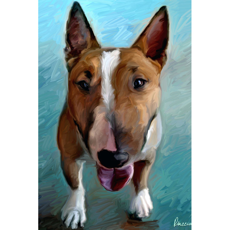 Spike Bull Terrier by Robert McClintock - Wrapped Canvas Art Prints, 30cm H x 20cm W x 3.8cm D