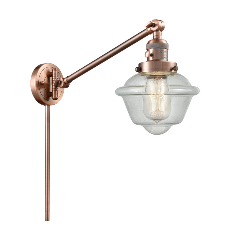 Bras articulé à 1 lumière à intensité variable Calliope, Grainé, Ampoule DEL rétro de 3,5 watts, Nickel satiné brossé