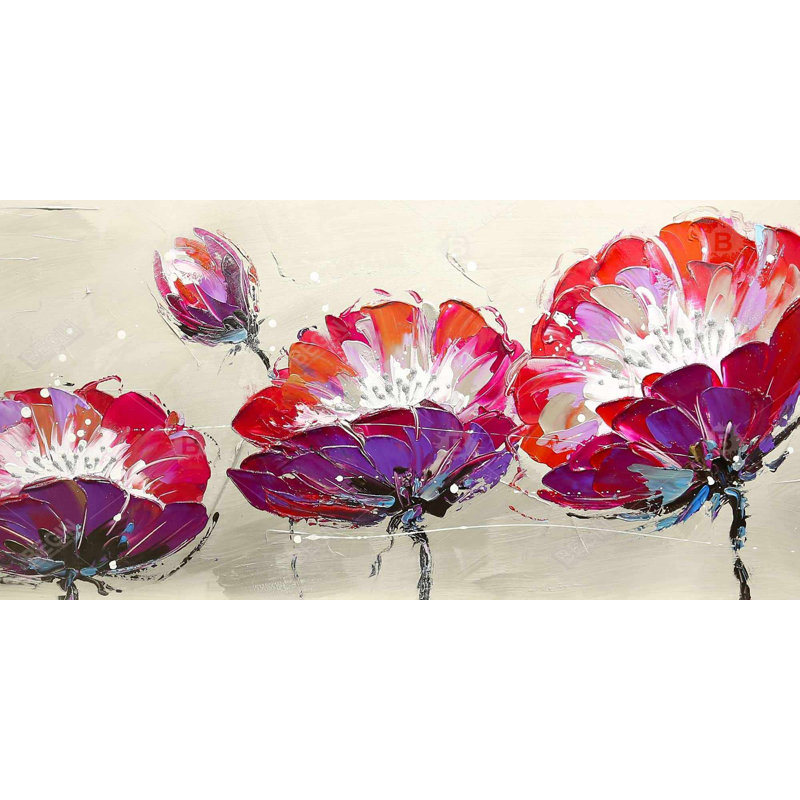 Three wild flowers - 15.75"x31.50" Desk mat