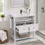 Meuble-lavabo de salle de bain avec lavabo en céramique, tiroirs et tablette ouverte-1463857143