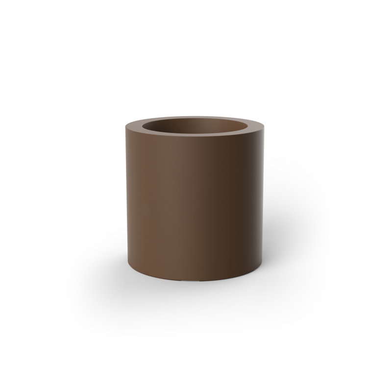 Cilindro Resin Pot Planter, Bronze, 31.5" H x 31.5" W x 31.5" D