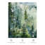 Rideau de douche Mountain Forest 72 po x 72 po, polyester imperméable, paysage de pin brumeux, comprend des œillets et des crochets, décoration de salle de bain lavable à la machine