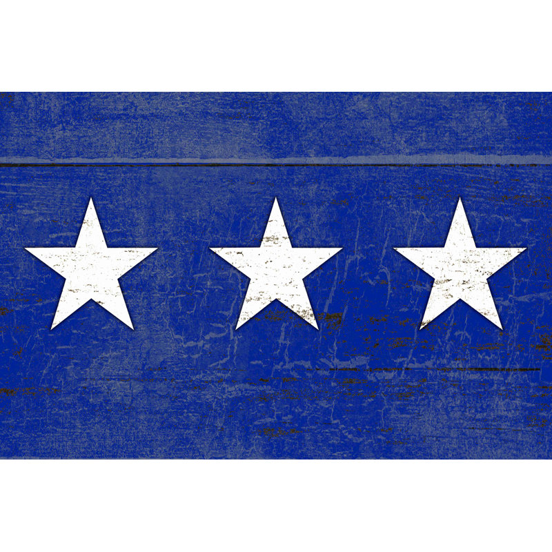 Patriotic Stars - Reproduction de dessin sur toile tendue, H 8 po x l 12 po