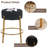 Modern 24" Tall Upholstered Bar Stools With Round Padded(Set of 6)-6918723