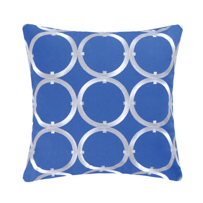 Circle Embroidered Throw Pillow