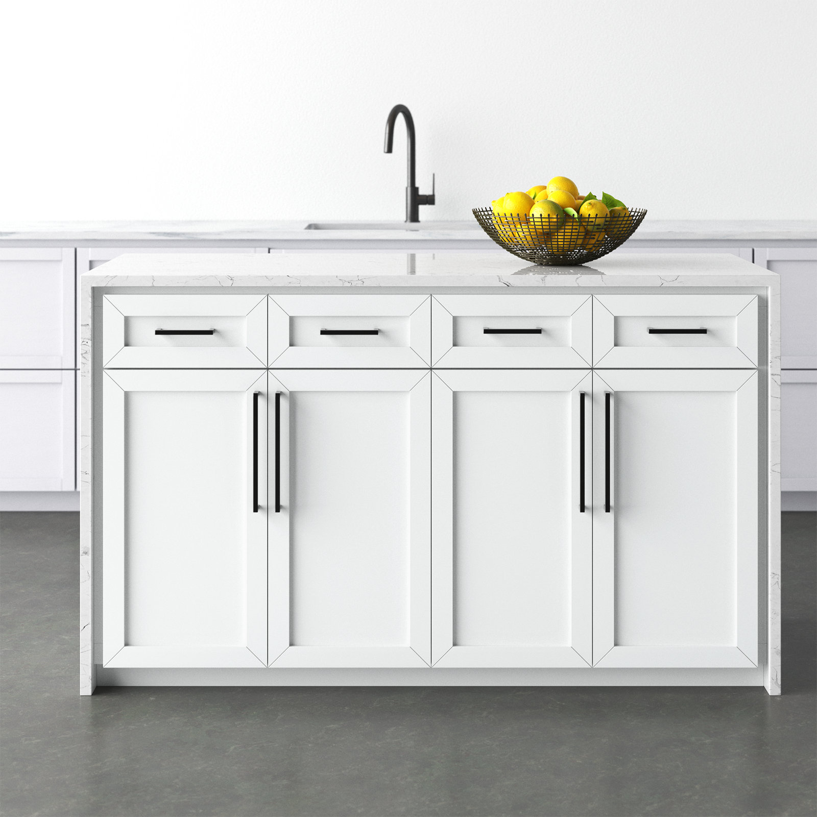 Wade Logan® Andranique Marble Top Kitchen Island & Reviews Wayfair