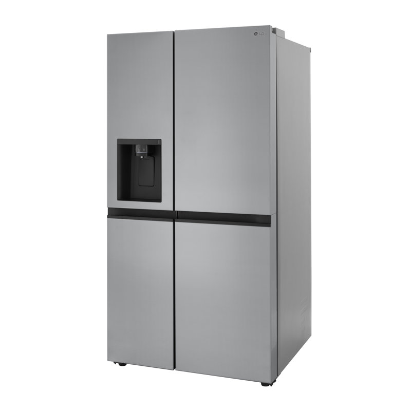LG Side-by-Side Counter-Depth Refrigerator with Smooth Touch Dispenser, Print Proof Stainless Steel, Counter-Depth, 23 cu. ft.