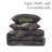 Midnight Floral Collection Microfiber 6 Piece Oversized Quilt Set by Southshore Fine Linens-248869740-248869731