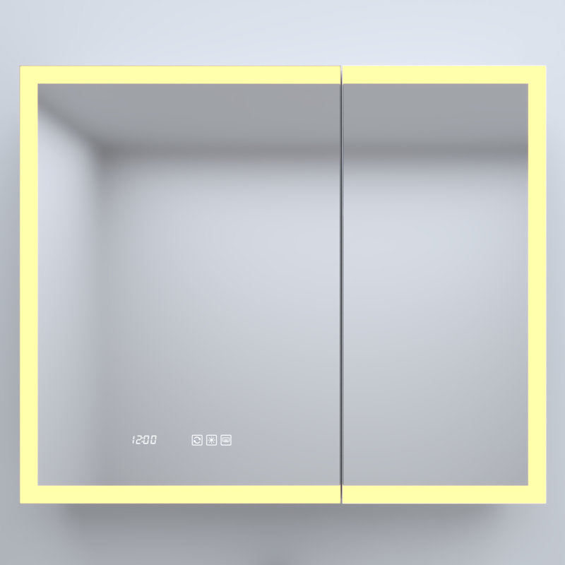 Miroir à DEL en aluminium de conception moderne pour salle de bain