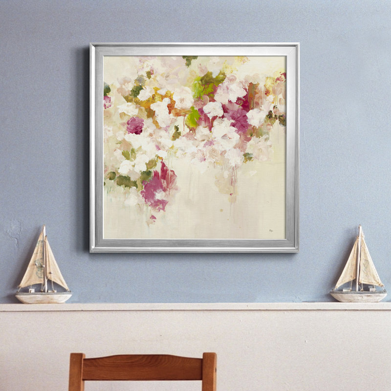 Floral Muse III - Cadre photo, reproduction d'art sur toile, H 17,5 po x l 17,5 po x P 1,5 po, Cadre en érable
