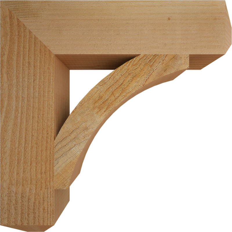 4"W x 18"D x 18"H Thorton Craftsman Rough Sawn Bracket, Douglas Fir, 18" H x 4" W x 18" D, Douglas Fir (Rough)