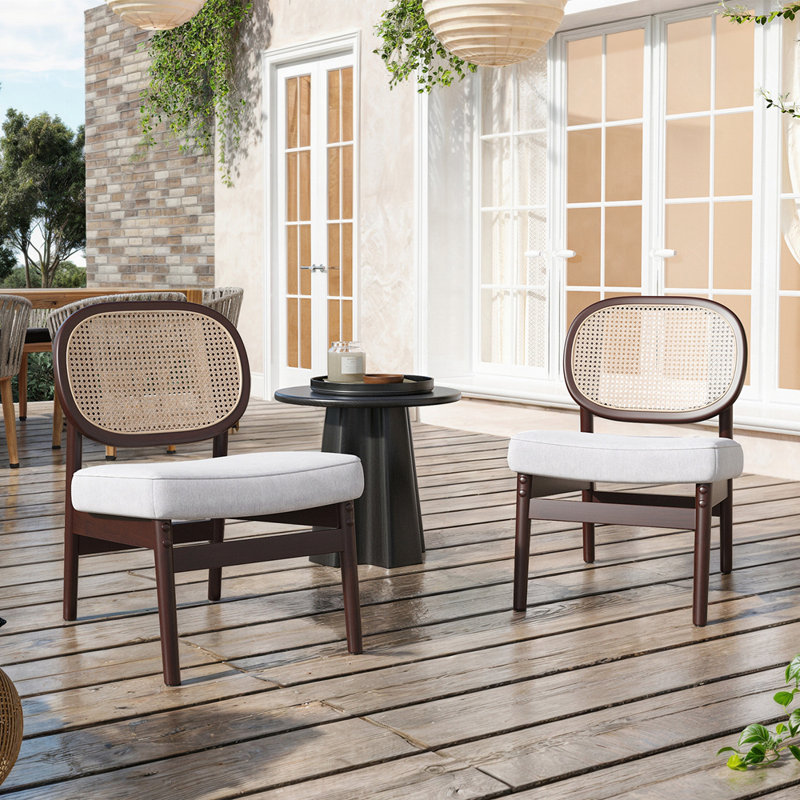 Fauteuil d'appoint en rotin, Beige