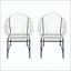 Chaise d'extérieur en osier de patio, rotin en PE et structure en fer, ensemble de 2-936355350