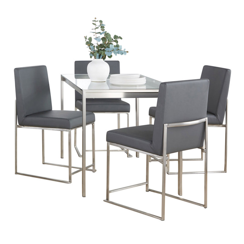 Brieon High Back 5-Piece Dining Set, Gray