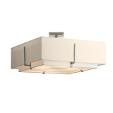 Exos Square Large Double Shade Semi Flush Mount