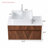 32" Modern Floating Single Bathroom Vanity Set with Sintered Stone Top and Ceramic Vessel Sink