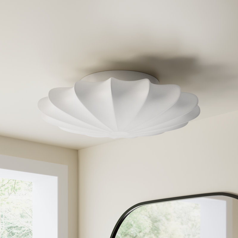Rafay Aneve Silk Semi Flush Mount, 10.63" H x 23.62" W x 23.62" D