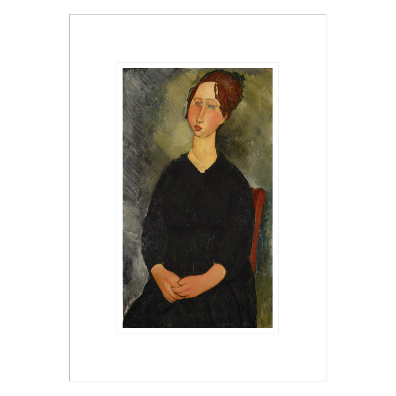 «Little Servant Girl» par Amedeo Modigliani - Impression giclée encadrée, H 16,75 po x l 12,11 po