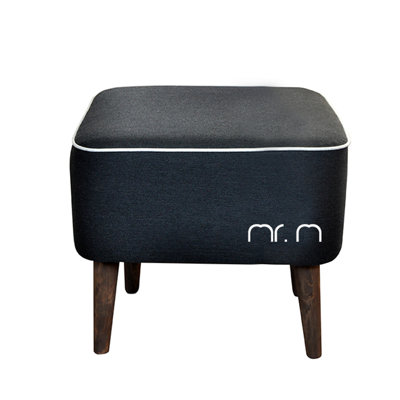 Mr.M 40cm Wide Square Solid Colour Footstool Ottoman