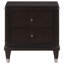 Table de chevet 2 tiroirs brun