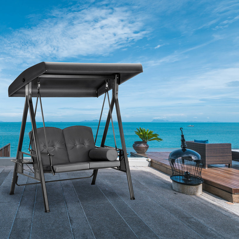 Outdoor Patio Swing Chair 2-person, Grey