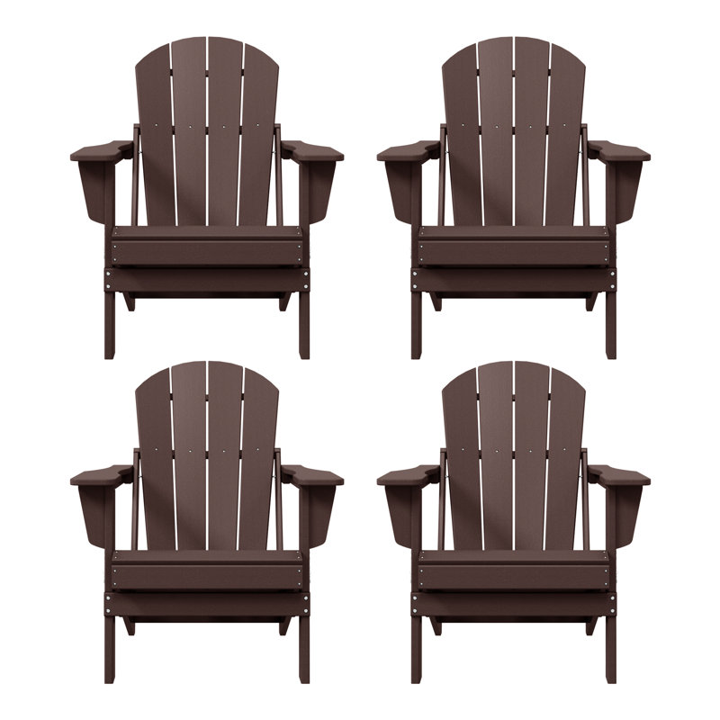 Chaise Adirondack pliante Laguna HDPE, Marron foncé