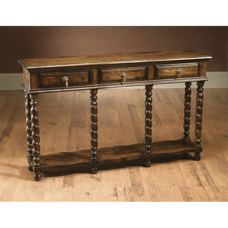 Deshondra 54" Console Table, Pecan