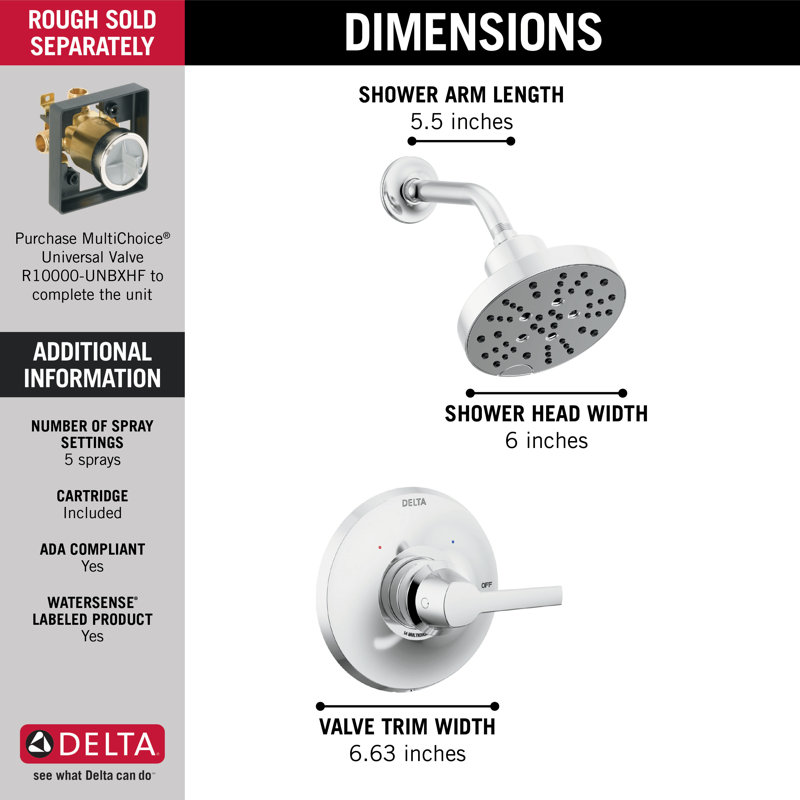 Galeon Shower Faucet, Lumicoat Chrome
