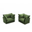 Ensemble de 2 fauteuils avec housse et siège profond-2131926031