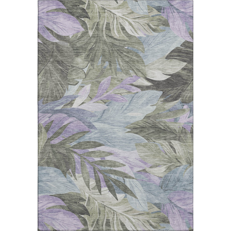 Premium Machine Washable Elize AMF1493 Floral Rug, Rectangle 10' x 14'