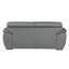 Canapé Kensington de Gracie Mills, 86 pouces, en cuir gris avec pattes-133965940-133965938