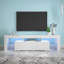 Meuble télé moderne blanc, 20 lumières DEL avec télécommande-925174078-937766693