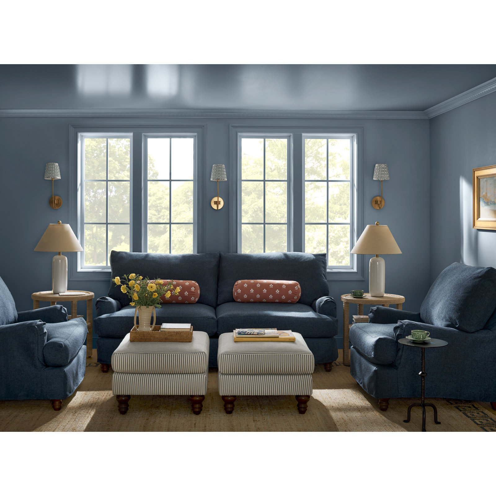 Walters 82'' Sofa, Bayou Flame Canvas