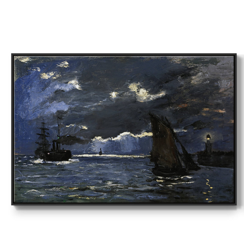 Monet, H 27 po x l 41 po x P 2 po, Noir